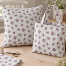 Lilac Roses and Scrolls Organic Cotton Fabric – sewing inspiration; fabric sold separately