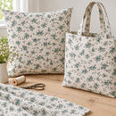 Teal Rose Vines Organic Cotton Fabric – sewing inspiration; fabric sold separately