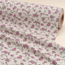 Pink Rose Vines Organic Cotton Fabric – fabric roll