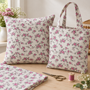 Pink Rose Vines Organic Cotton Fabric – sewing inspiration; fabric sold separately