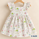 Bunnies and Garden organic cotton clothing sewing inspiration