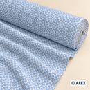Blue Tiny Hearts organic cotton fabric roll
