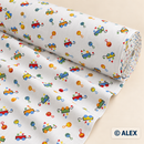 ABC Toy Wagons organic cotton fabric roll