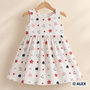 Red Nautical Hearts organic cotton clothing sewing inspiration