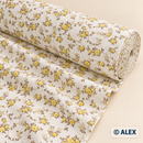 Yellow Rose Vines organic cotton fabric roll