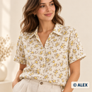 Yellow Rose Vines organic cotton clothing sewing inspiration