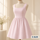 Light Pink Polka Dots organic cotton clothing sewing inspiration