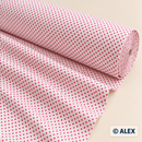 Deep Pink Polka Dots organic cotton fabric roll