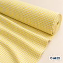 Yellow Gingham organic cotton fabric roll