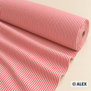 Red Stripes organic cotton fabric roll