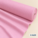 Pink Stripes organic cotton fabric roll