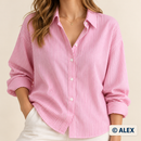 Pink Stripes organic cotton clothing sewing inspiration