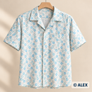 Blue and Aqua Rings organic cotton clothing sewing inspiration