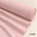 Red Polka Dots organic cotton fabric roll