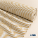 Beige Stripes organic cotton fabric roll