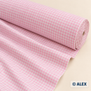 Pink Gingham organic cotton fabric roll