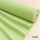 Green Gingham organic cotton fabric roll