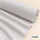 Black Polka Dots on White organic cotton fabric roll