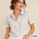 Purple Rosebuds organic cotton clothing sewing inspiration