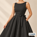 White Polka Dots on Black organic cotton clothing sewing inspiration