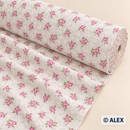 Pink Roses organic cotton fabric roll