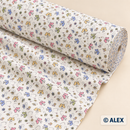 Pastel Butterflies on Ivory organic cotton fabric roll
