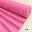 White Polka Dots on Pink organic cotton fabric roll