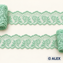 Mint scalloped spiral floral lace, 4 cm