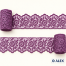 Purple scalloped spiral floral lace, 4 cm