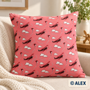 Aeroplanes and Kites on Pink Cotton Fabric