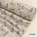 Vintage Letters and Inkwells Cotton Fabric