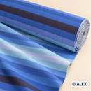 Blue Tonal Stripes Cotton Fabric