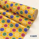 Yellow Colourful Flowers Cotton Fabric – studio fabric roll