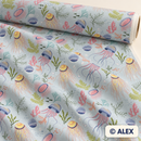 Jellyfish and Coral Cotton Fabric — fabric detail