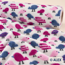Pink and Blue Birds Fleece Fabric studio roll