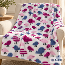 Pink and Blue Birds Fleece Fabric illustrative use-case