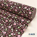 Pink and Green Floral Corduroy Fabric — fabric roll
