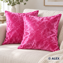Pink velvet cushion covers — illustrative sewing use
