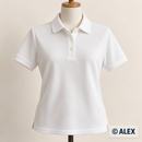 White Cotton Piqué Fabric — illustrative sewing example