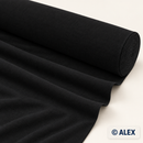 Black plain cotton jersey fabric