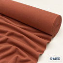 Terracotta plain cotton jersey fabric