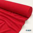 Red plain cotton jersey fabric