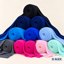 Plain polyester jersey fabric in all available colours