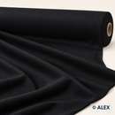 Black plain polyester jersey fabric