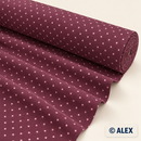 Plum Corduroy Fabric with Polka Dots — fabric roll
