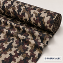 Brown camouflage polycotton fabric © Fabric Alex