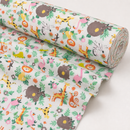 Jungle animals printed polycotton fabric