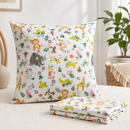 Example use of jungle animals on white printed polycotton fabric