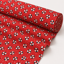 Red lifebuoys printed polycotton fabric