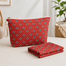 Example use of red lifebuoys printed polycotton fabric